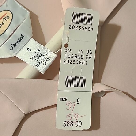 Ladies Size 8 Stretch Talbots Pink Long Sleeve Blouse - Picture 5 of 6